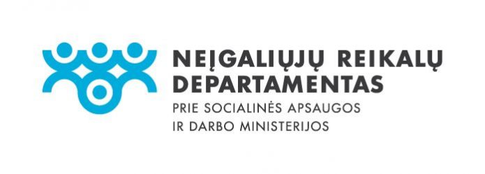 Neįgaliųjų reikalų departamento logotipas